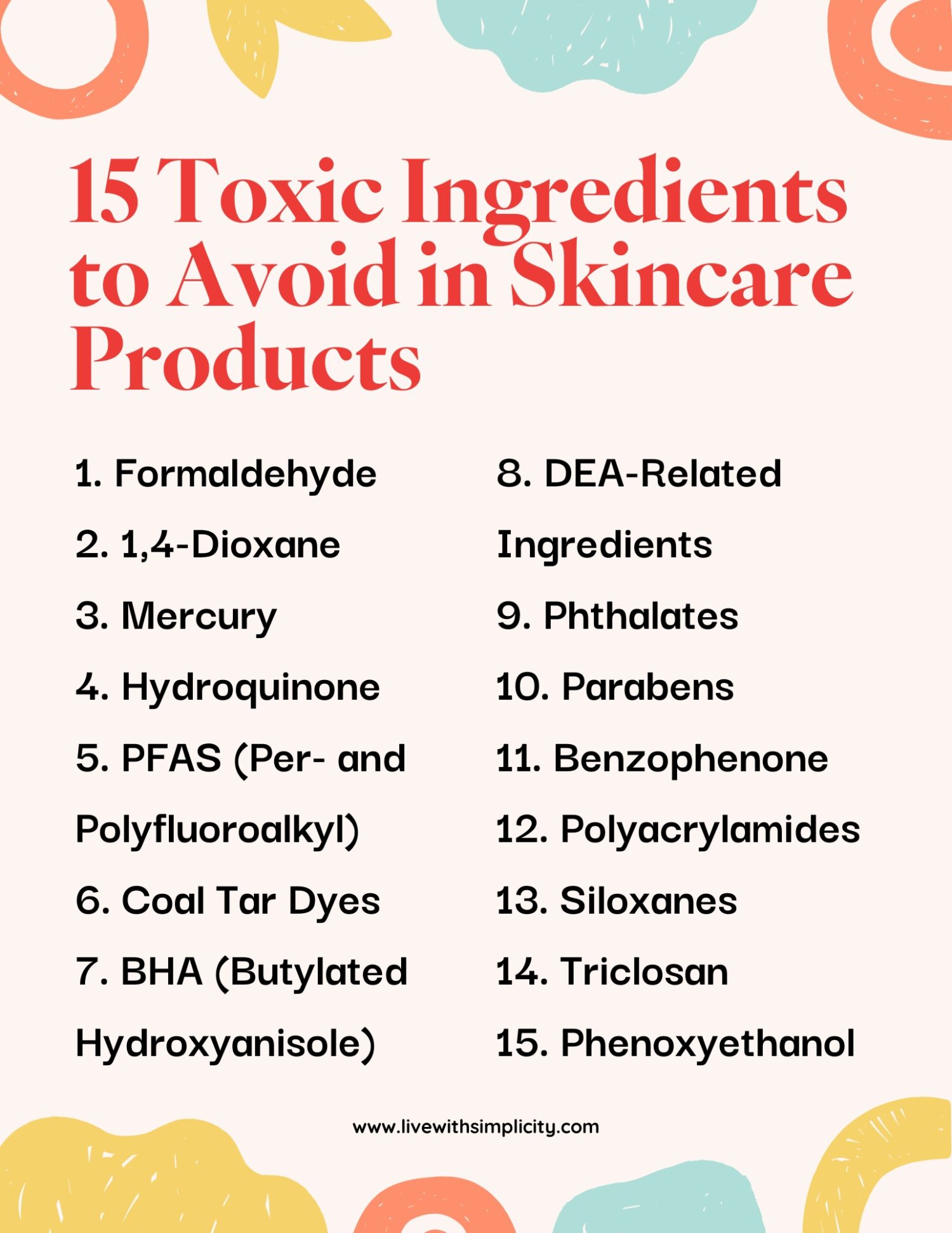 15 Toxic Ingredients to Avoid in Skincare Products