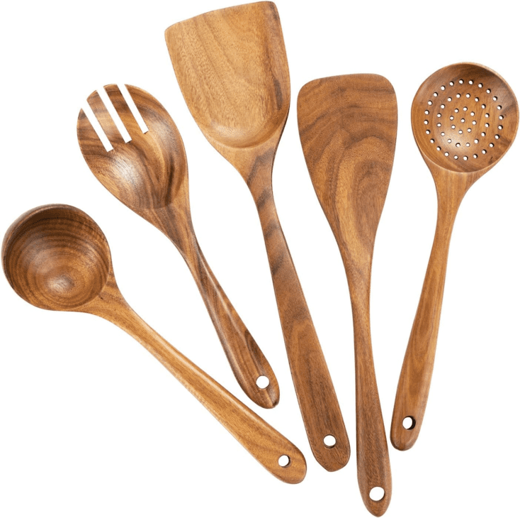 Wooden Teak Utensils Set